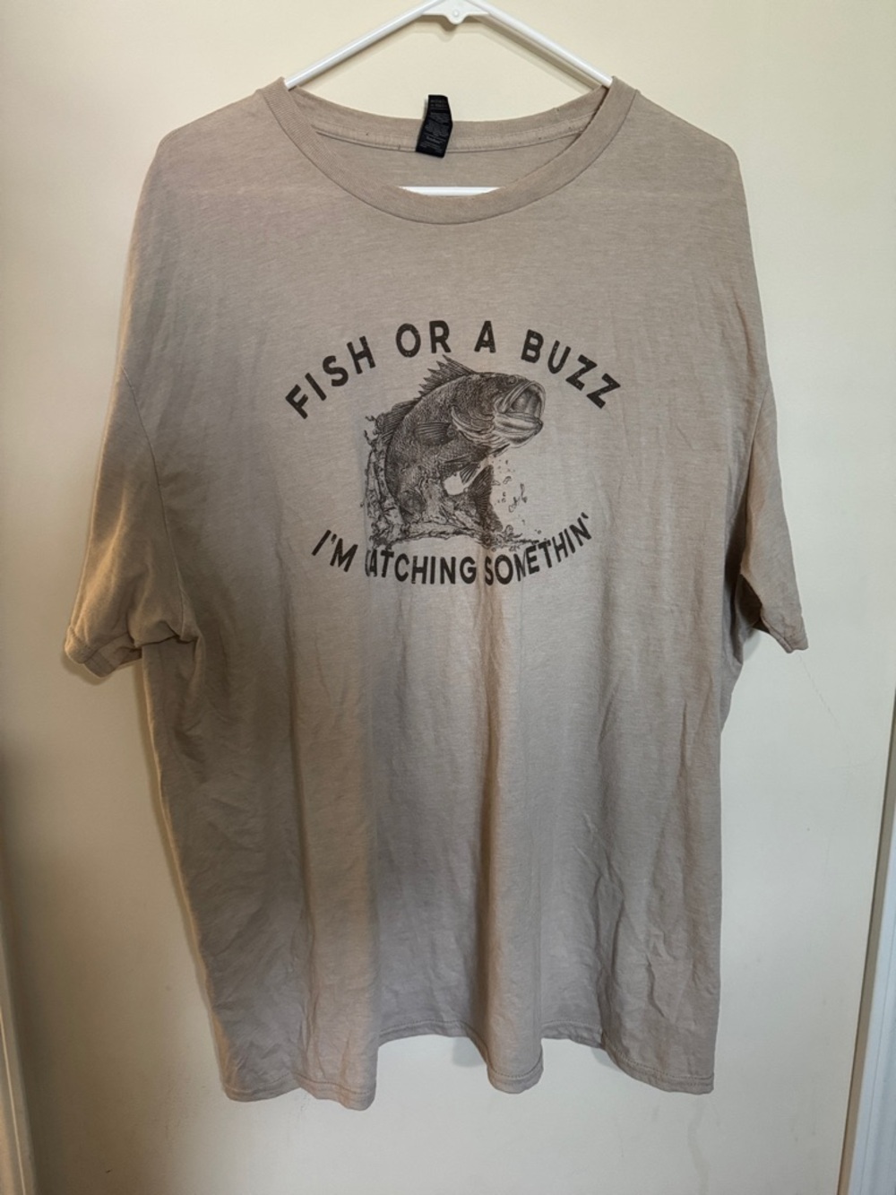 Vintage - Taupe Fish Graphic Tee